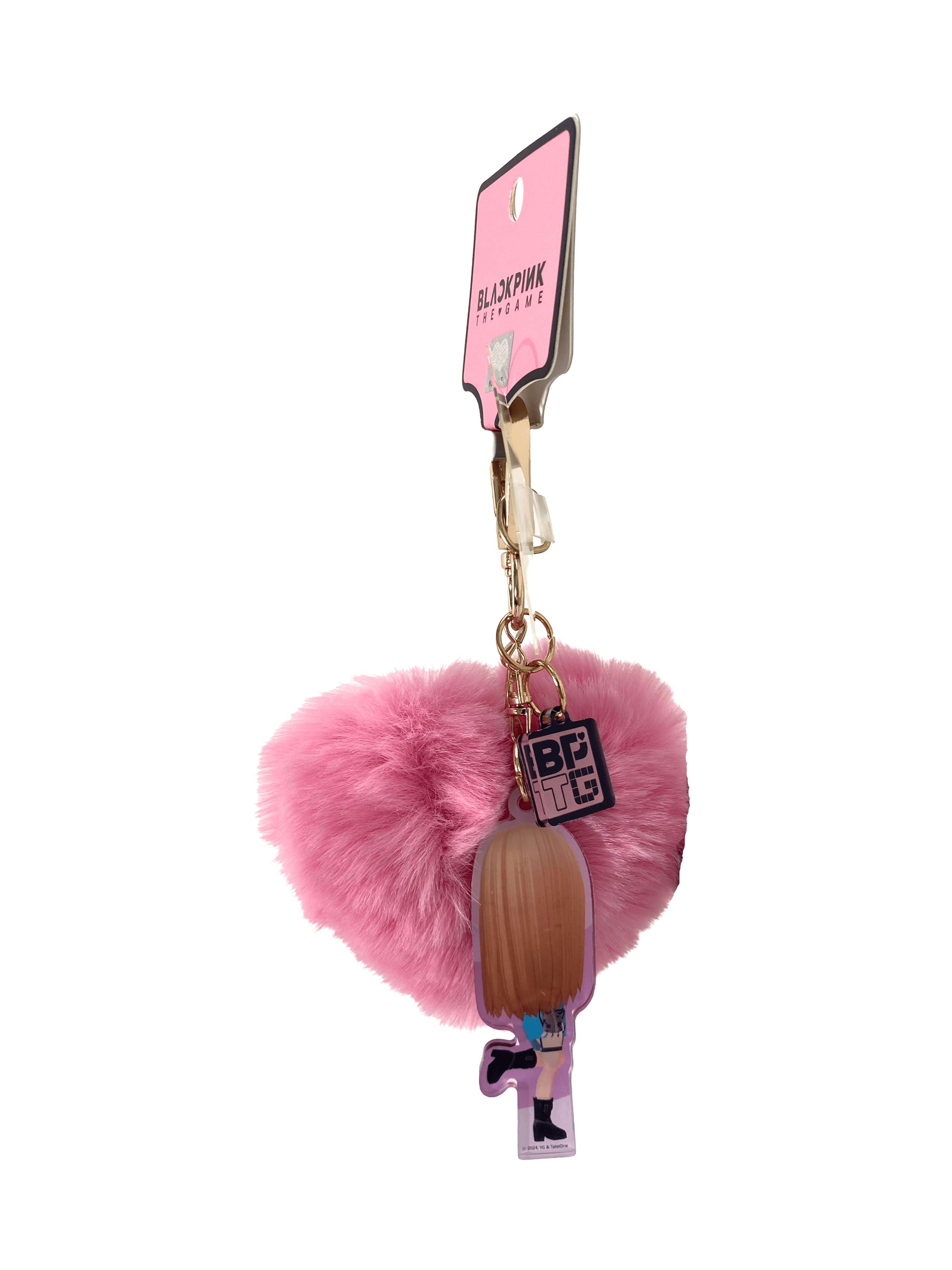 BPTG Mobile Phone Accessory Fluffy Acrylic Charms with Avatars- ROSÉ