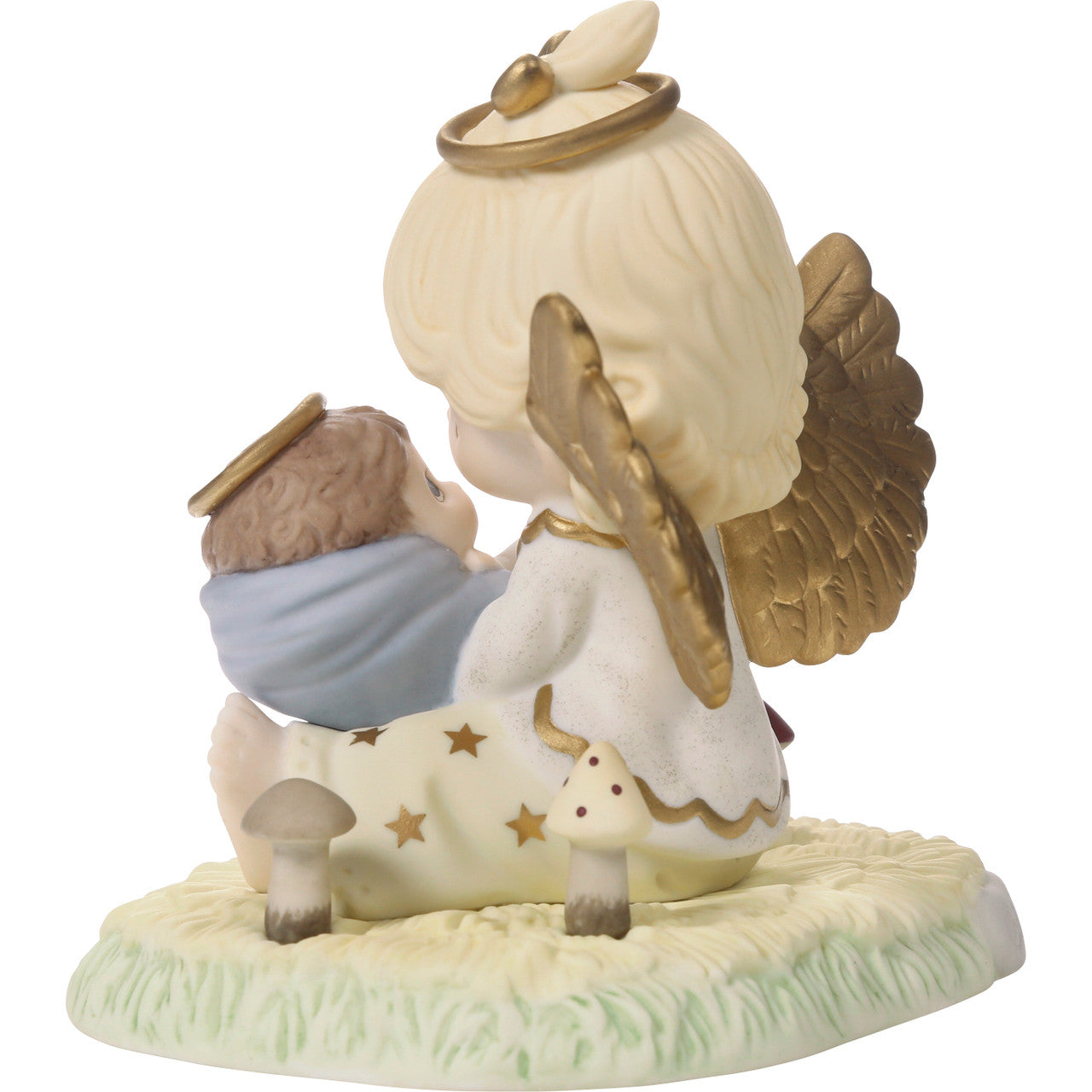 Angel Holding Baby Jesus Figurine