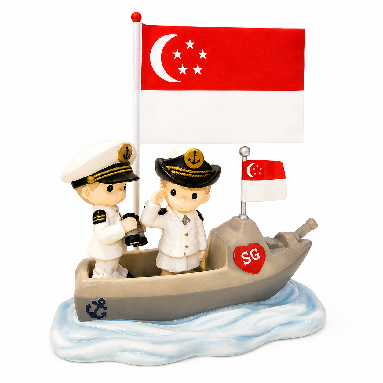 Couple On Boat Figurine
