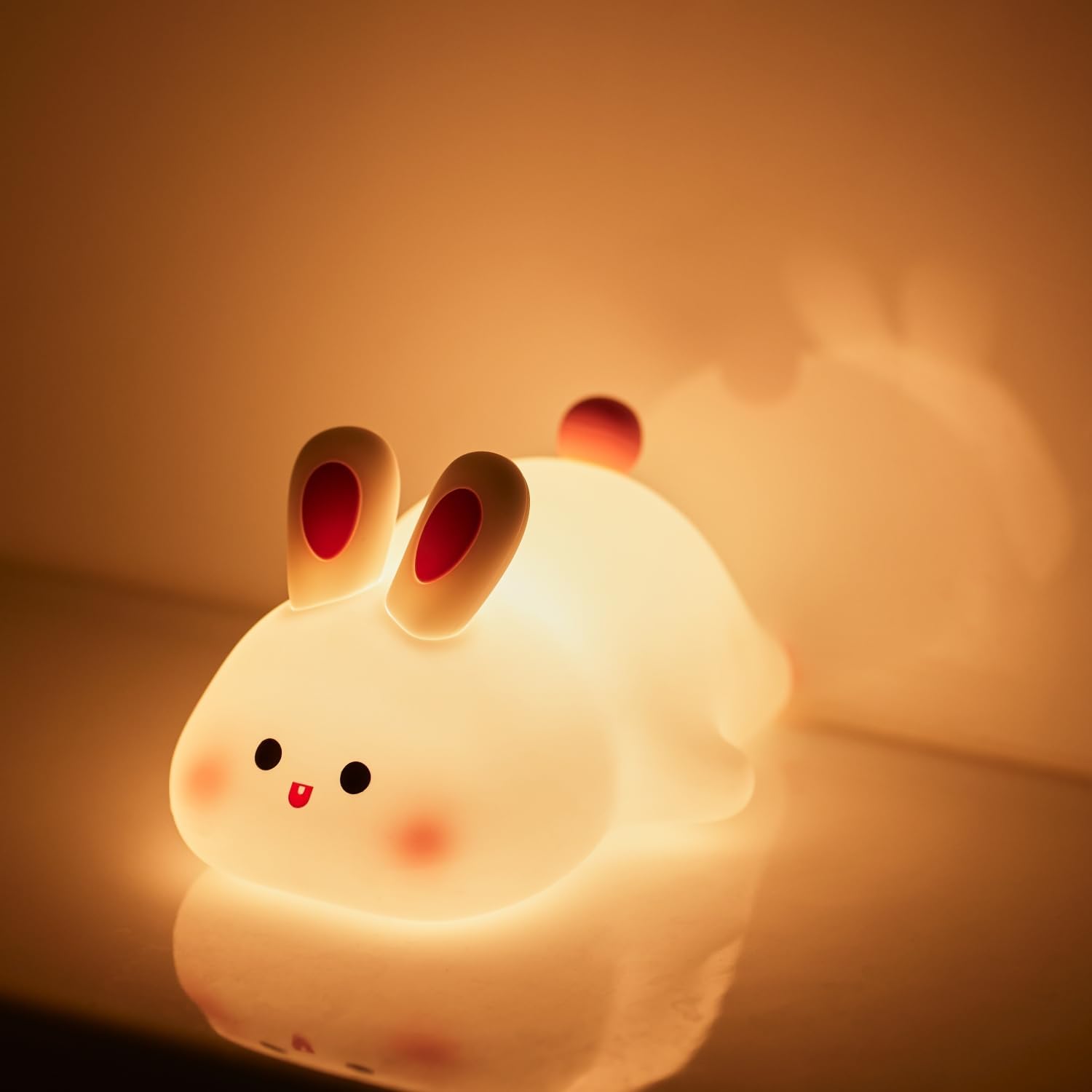 Big Face Rabbit Silicone Night Lamp