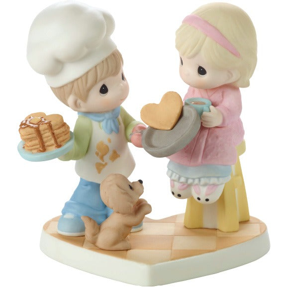 Couple Making Pancakes Figurine