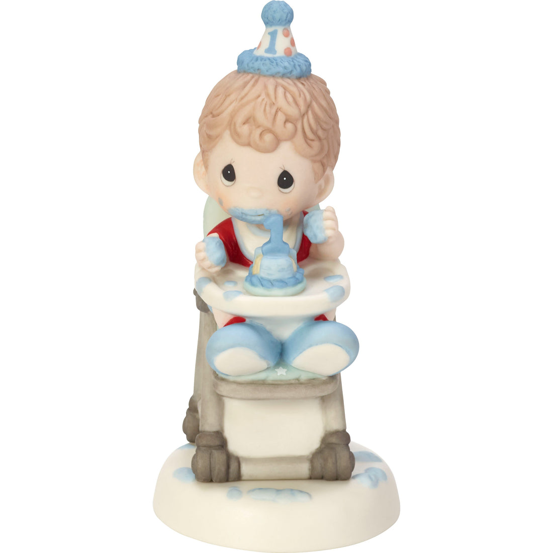 Baby Boy 1st Birthday Smash Cake Figurine