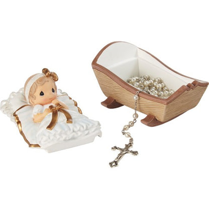 Cradled In His Love Girl Rosary Box with Rosary