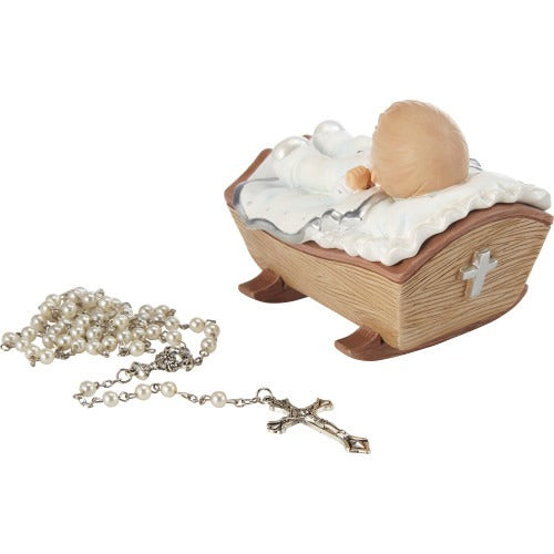 Cradled In His Love Boy Rosary Box with Rosary