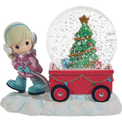 Girl W Xmas Wagon