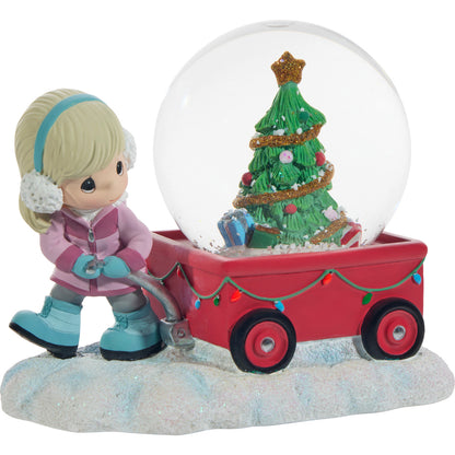 Girl W Xmas Wagon