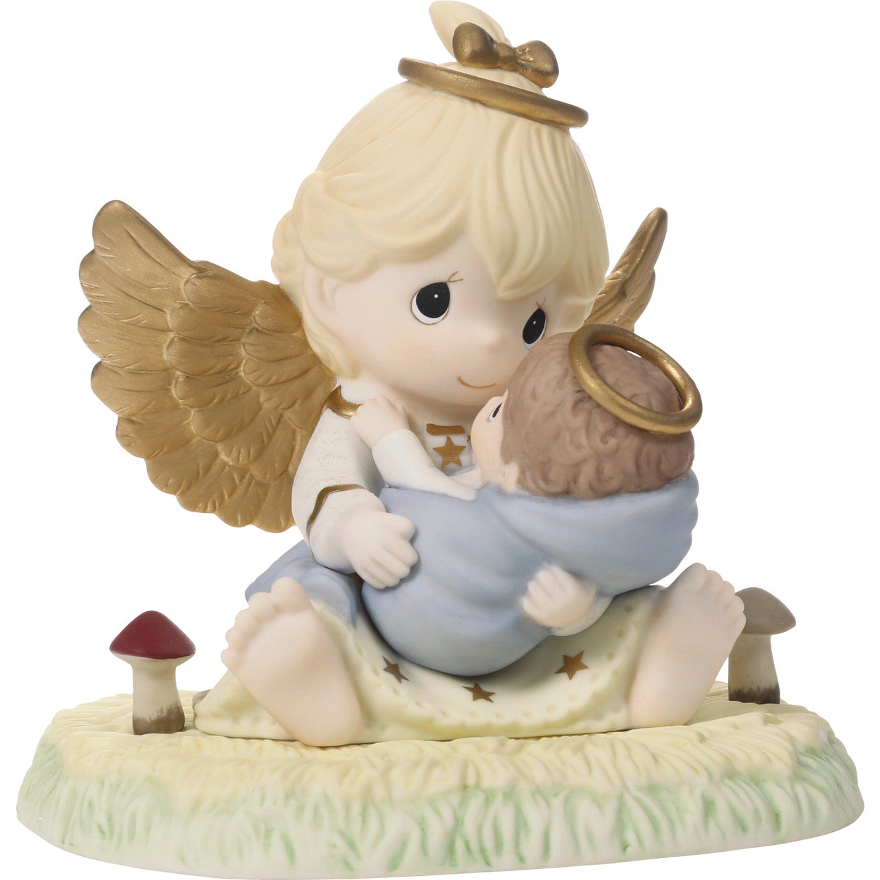 Angel Holding Baby Jesus Figurine