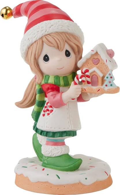 Elf Holding Gingerbread