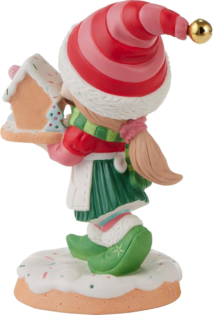 Elf Holding Gingerbread