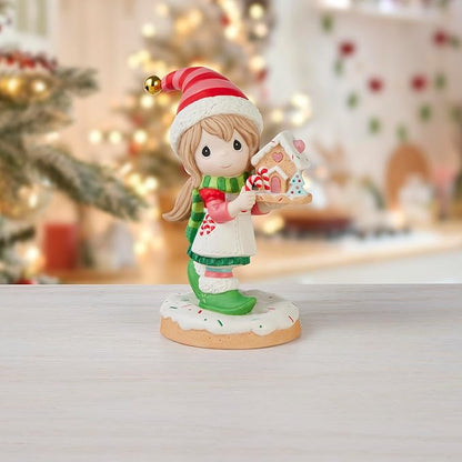 Elf Holding Gingerbread