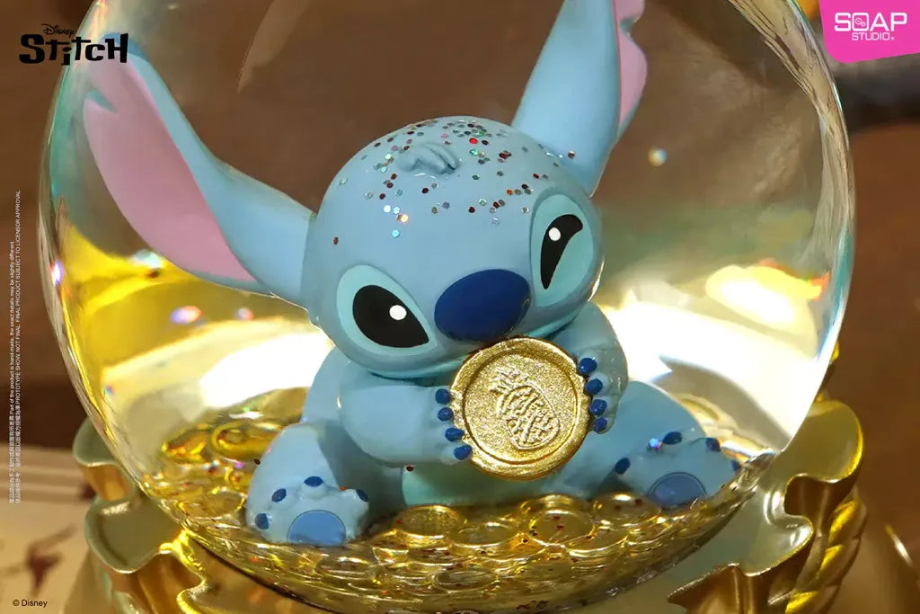 Disney Stitch Coin Treasure Hunt  Party Snow Globe