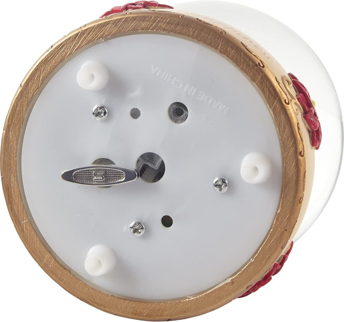 Annual Angel W/Red Poinsettia Musical Snow Globe