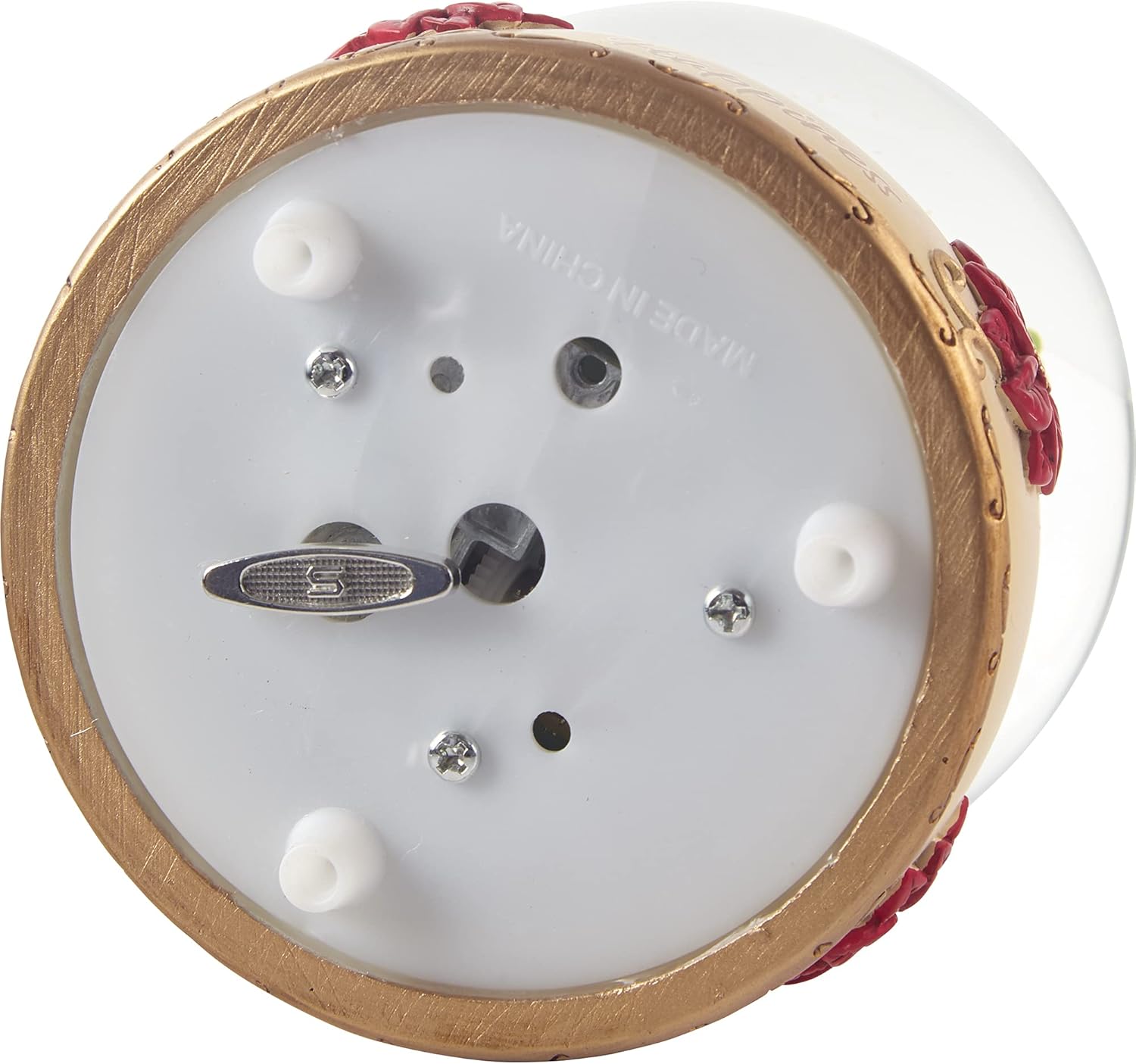 Annual Angel W/Red Poinsettia Musical Snow Globe