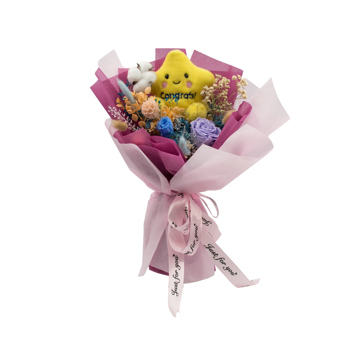 Wildflower w Congrats Star Plush