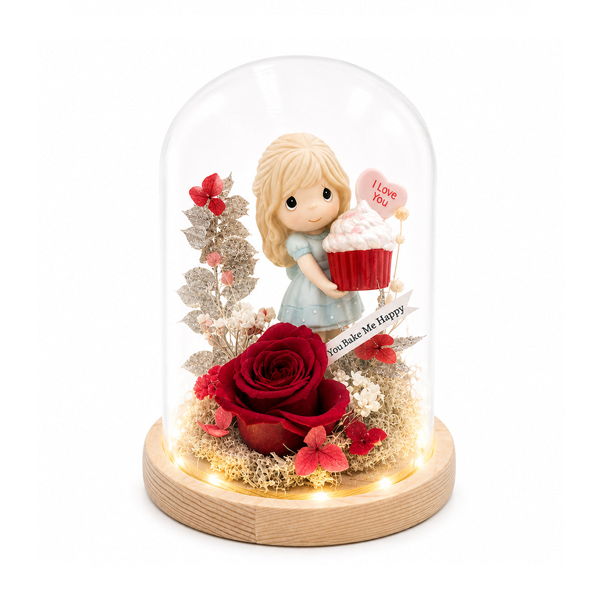 You Bake Me Happy (Girl) Flower Dome