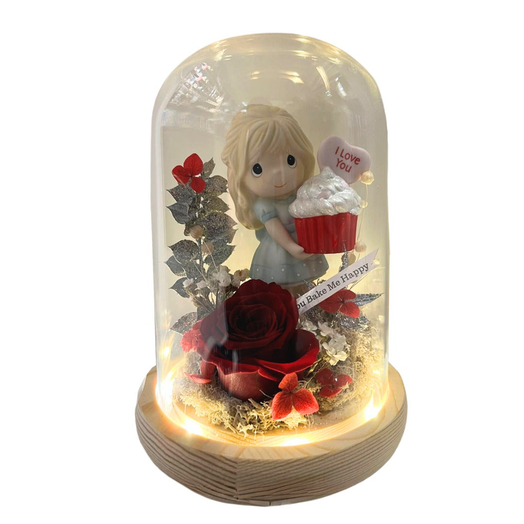 You Bake Me Happy (Girl) Flower Dome