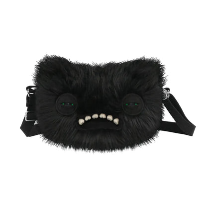 Fuggler Crossbody Bag Big Head - Wide Eyed Weirdo (Black)