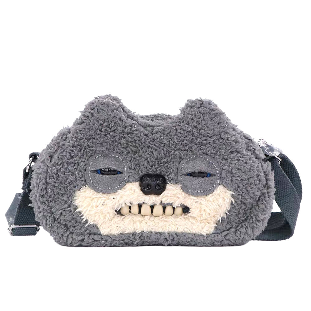 Fuggler Crossbody Bag Big Head - Sketchy Squirrel (Grey)